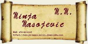 Minja Mašojević vizit kartica